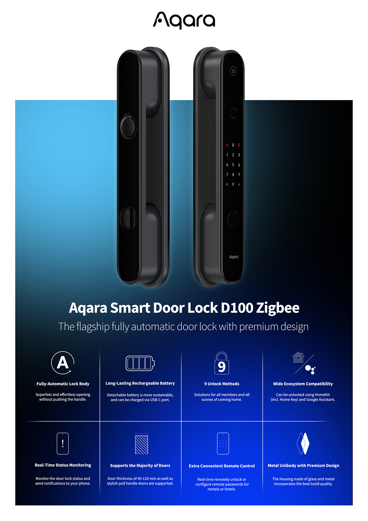 AQARA D100 DIGITAL LOCK ZNMS20LM | Gain City Singapore